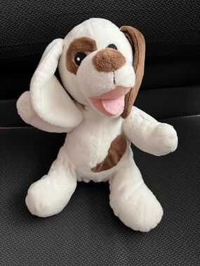 Plush White & Brown Dog Stuffed Toy for Pets